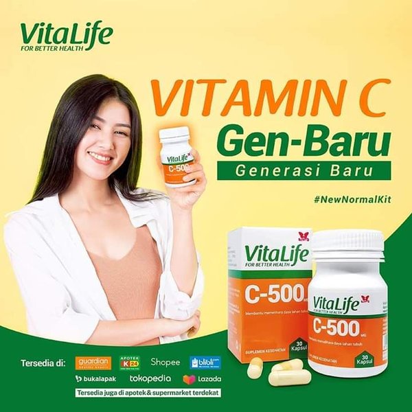 Vitalife C-500 Vitamin C 500 mg Daya Tahan Tubuh