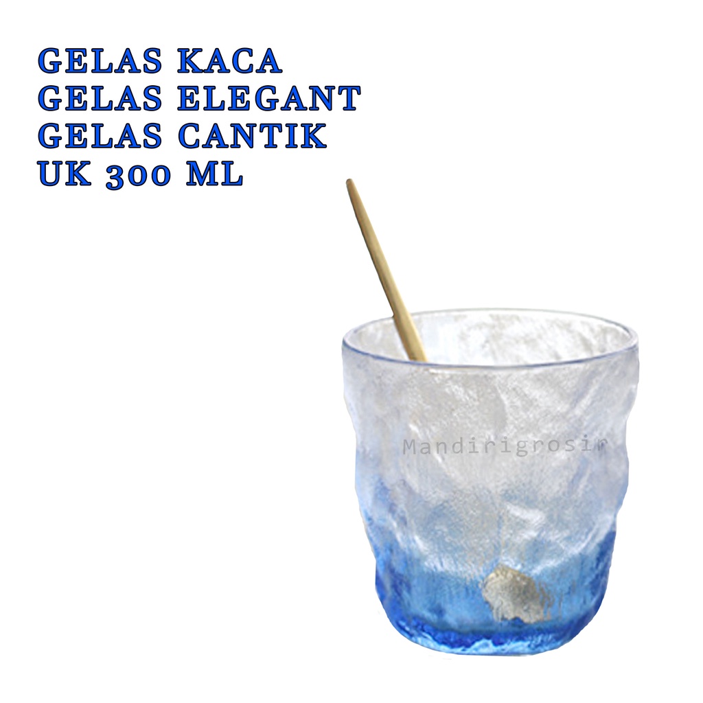 Gelas Eelegant  * Gelas Cantik *Gelas Kaca*Isi 2 PCS *300 ML