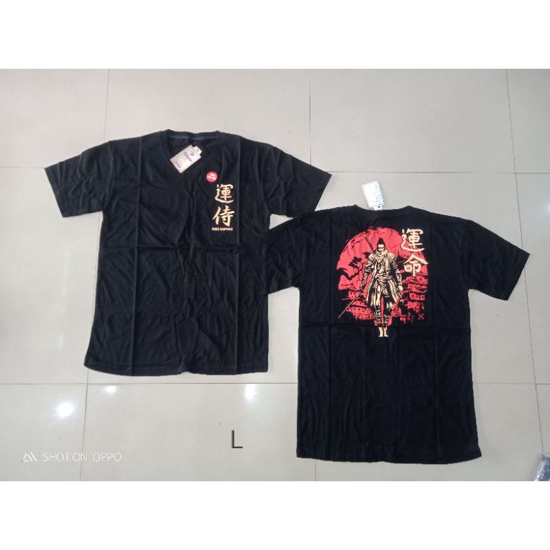 kaos samurai cowok lengan pendek dewasa