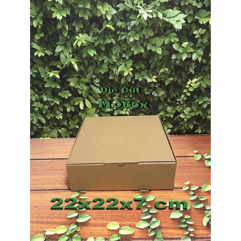 

KARDUS KARTON UK.22x22x7 CM... DIE CUT / BOX PIZZA / DOS PIZZA / KOTAK COKLAT / DOS NASI / DUS NASI