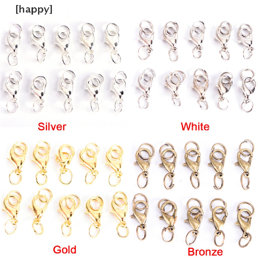 20pcs / Set Kait Lobster Bahan Alloy Untuk Membuat Perhiasan Kalung Dan Gelang