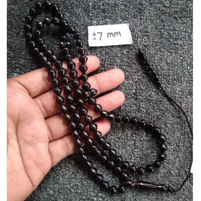 tasbih kokka wajik hitam ±7 mm 99 butir