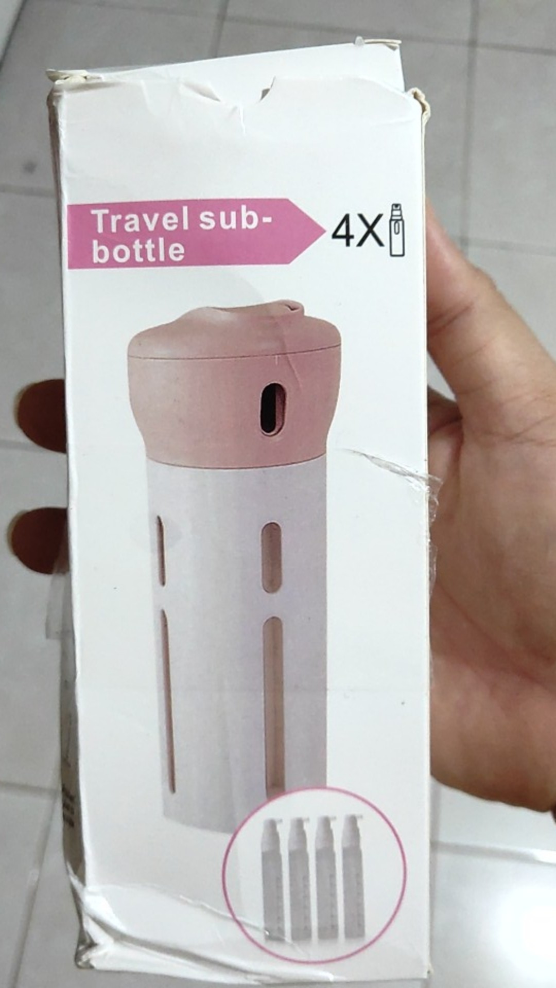 4 In 1 Travel Case Organizer Shampoo Shower Lotion Storage Refillable Bottle