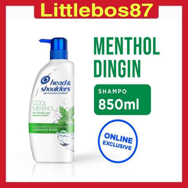 Shampoo Head &amp; Shoulders Cool Menthol 850ml Anti Ketombe Shampo 850 ml