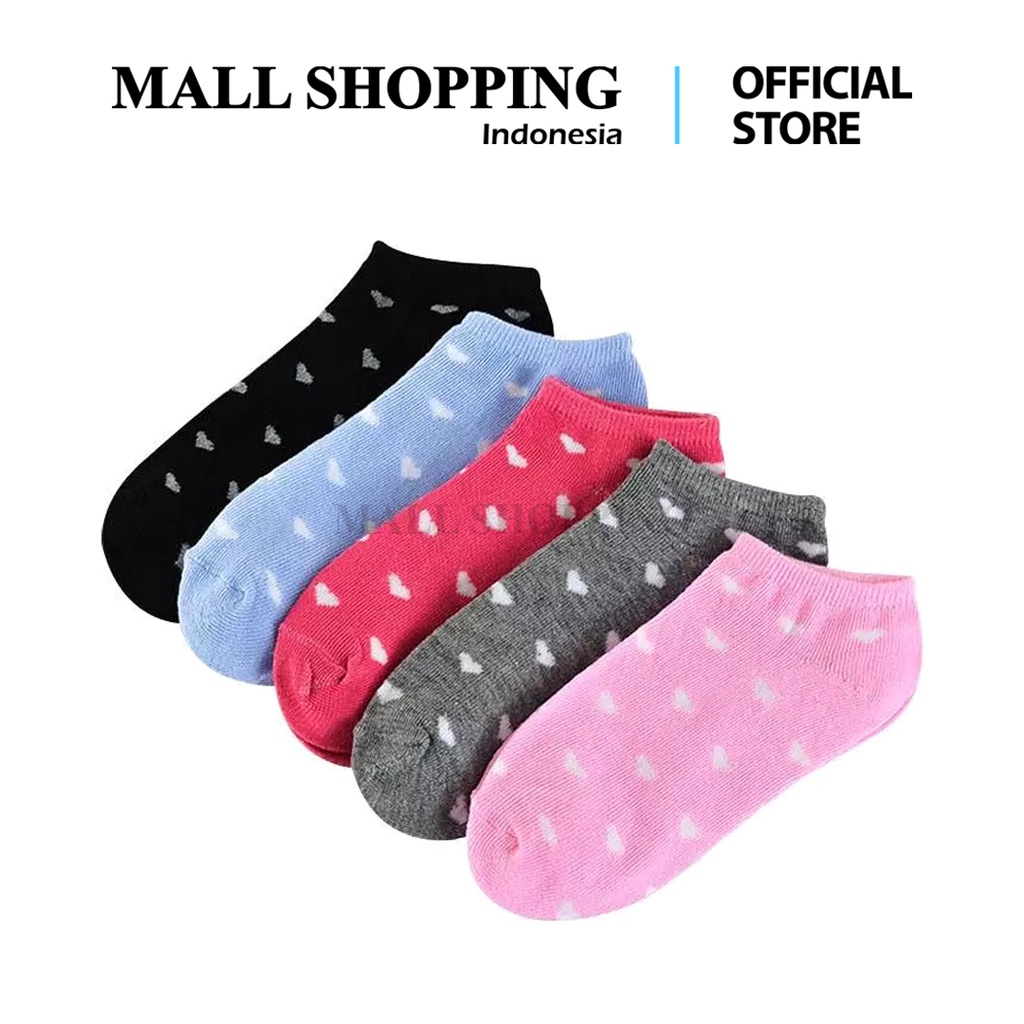 (COD) Kaos Kaki Pendek Semata Kaki Kaos Kaki Motif Love Socks MALL SHOPPING