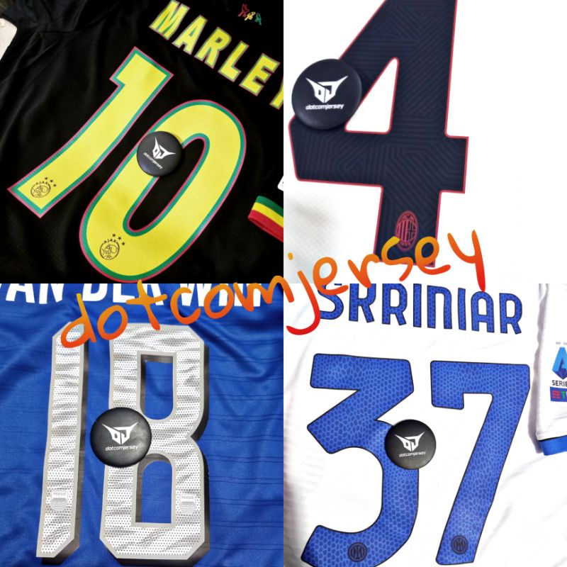 font nameset jersey tinggal pasang