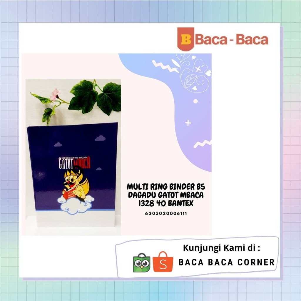 

MULTI RING BINDER B5 DAGADU GATOT MBACA 1328 40 BANTEX