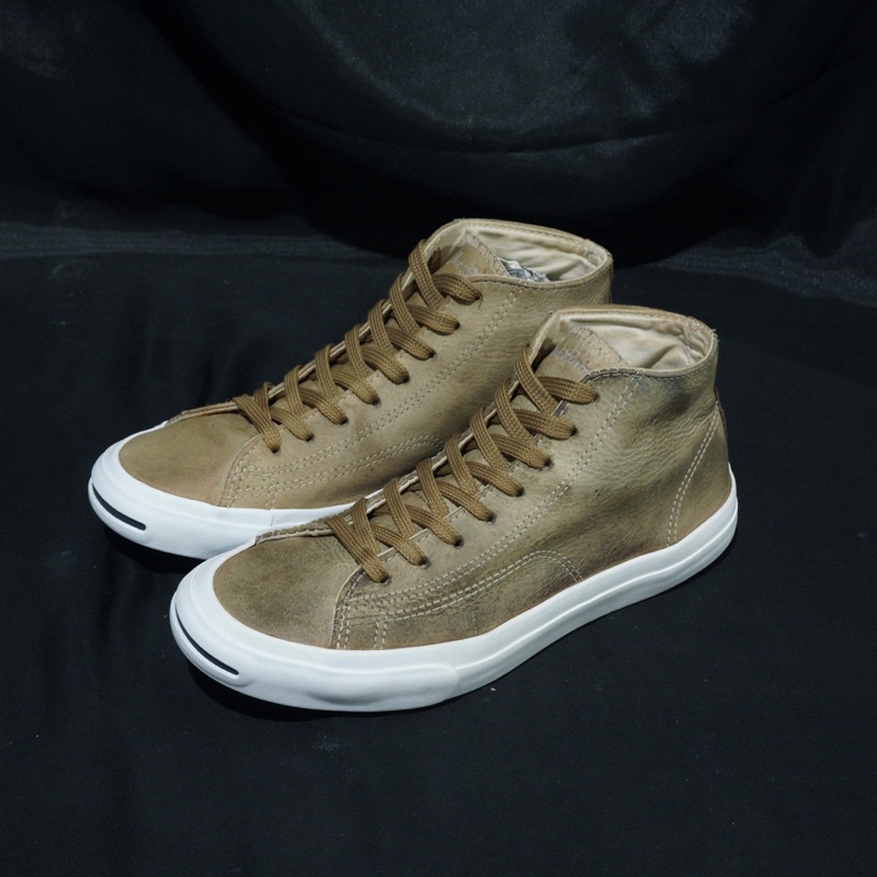 Sepatu converse jack purcell leather mid original bekas