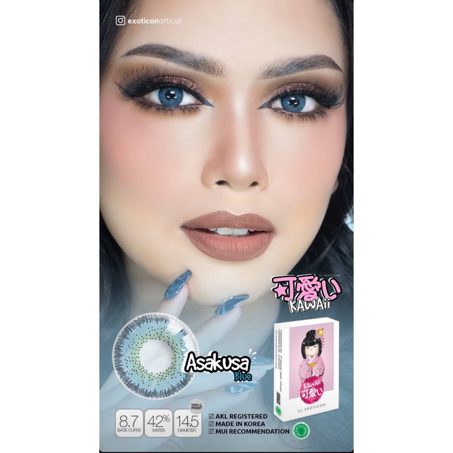 SOFTLENS MINUS KAWAII HARAJUKU (BROWN) &amp; ASAKUSA (BLUE) by EXOTICON