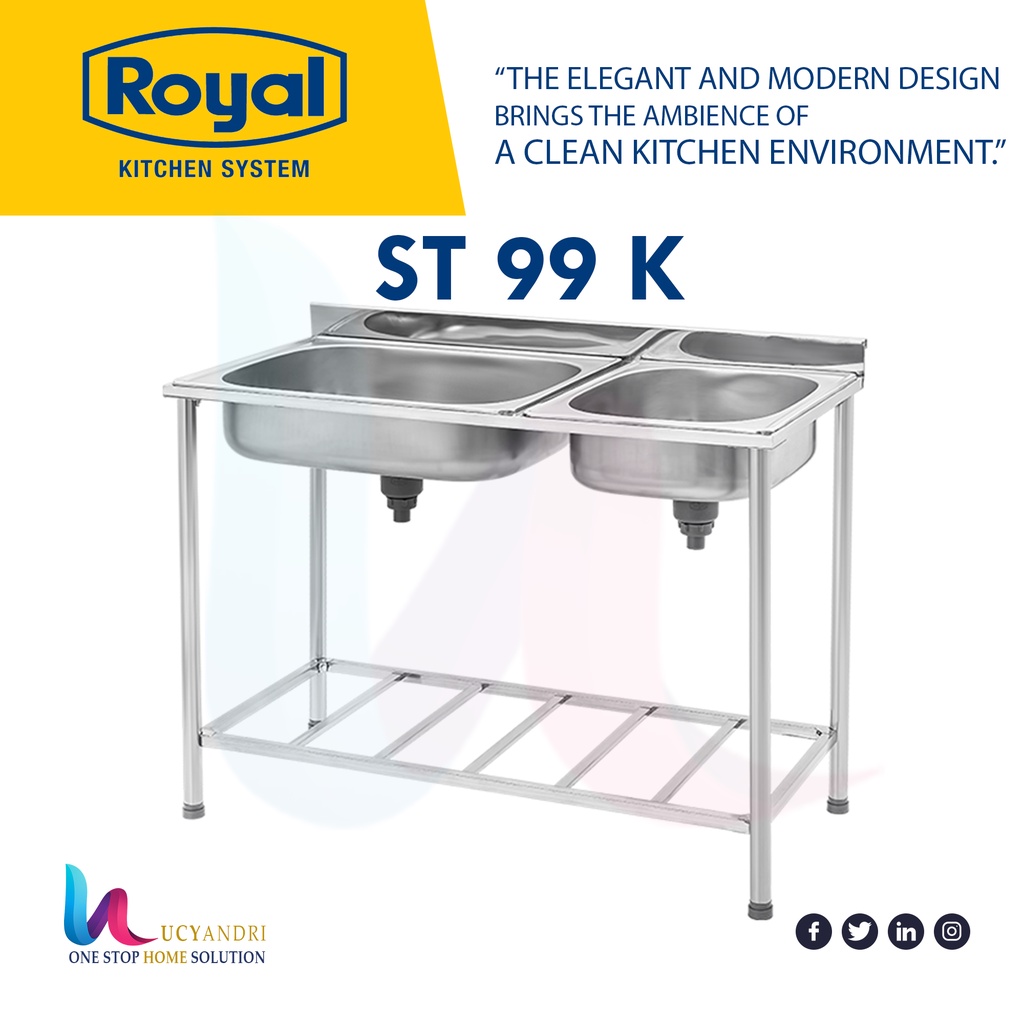 KITCHEN SINK ROYAL ST 99 K MEJA BAK CUCI PIRING PORTABLE