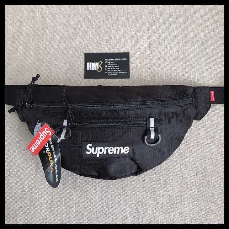 supreme waist bag black ss19