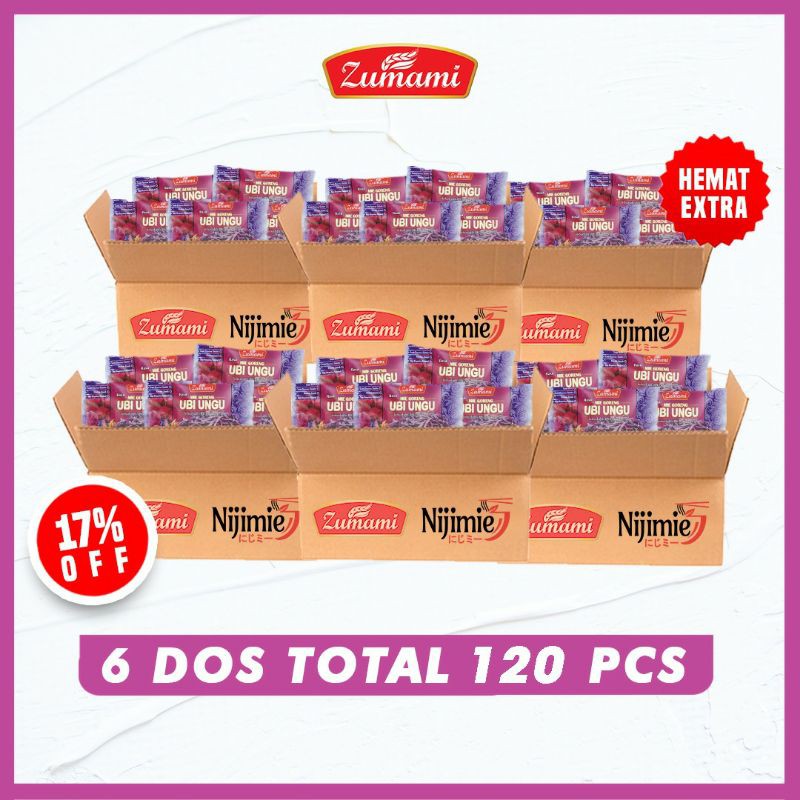 

ZUMAMI MIE SAYUR UBI UNGU 80 GRAM,( PAKET HEMAT EXTRA 6 DUS ISI 120 PCS DISCON 17% )