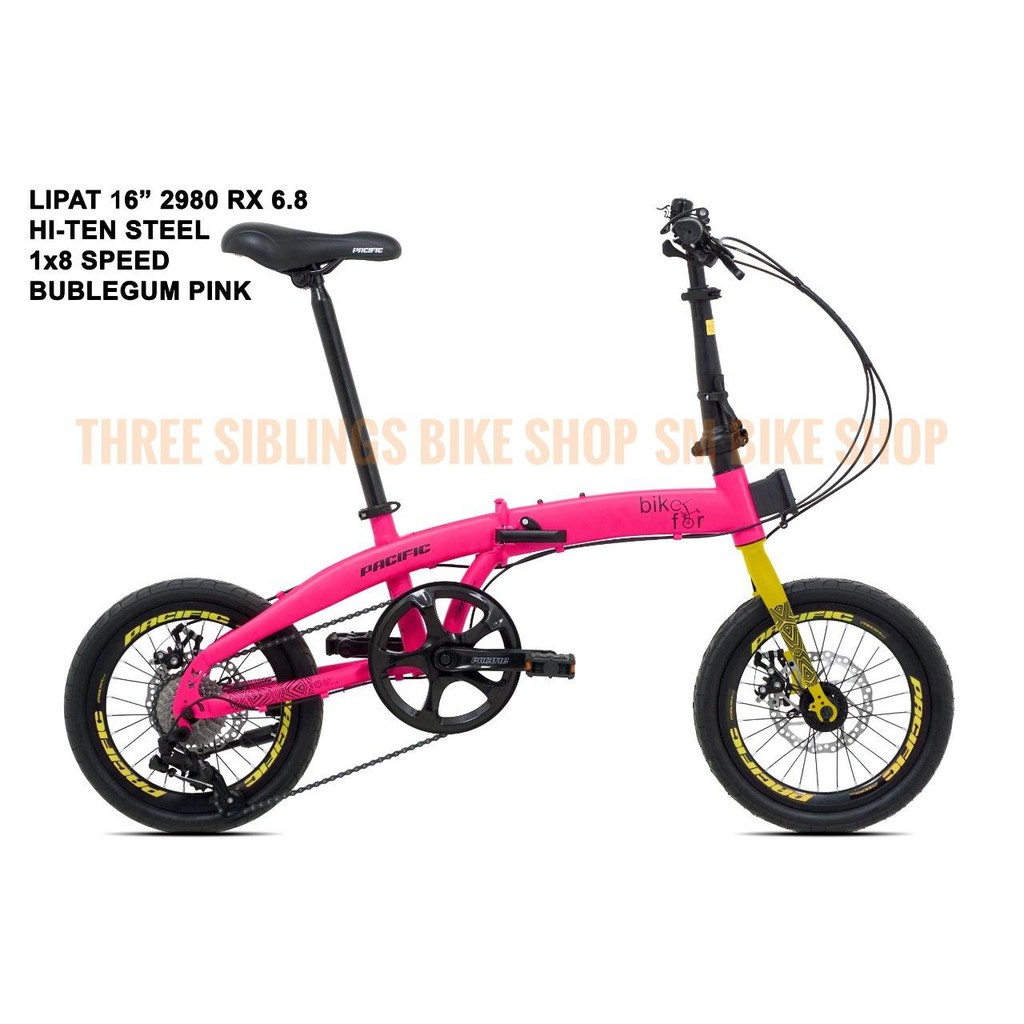 SEPEDA LIPAT PACIFIC 2980 RX 6.8 16 INCH WARNA PINK