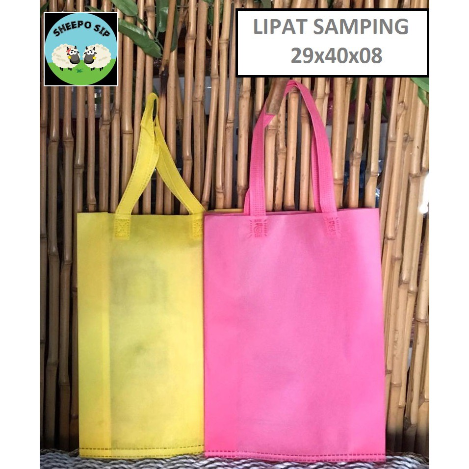 

GOODIE BAG TAS LIPAT SAMPING SPUNBOND POLOS - TAS BELANJA - TAS SEMINAR - TAS PROMOSI 29X40X08