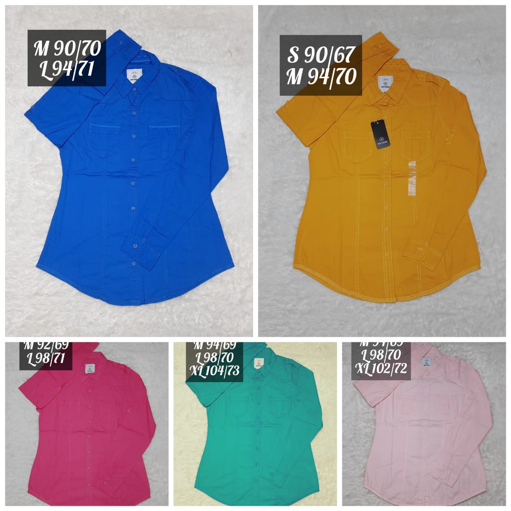 Kemeja NEVADA Polos ori original brand matahari hem wanita Kemeja NEVADA Polos ori original brand matahari hem wanita