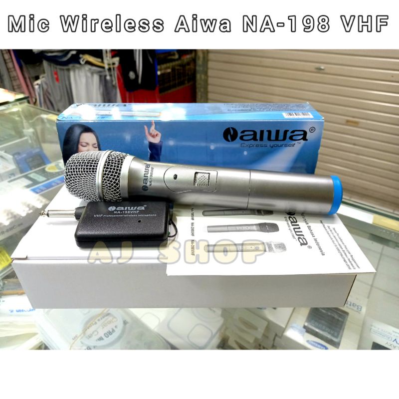 Mic Wireless Aiwa NA-198VHF Mikrofon Aiwa NA198VHF Microphone Aiwa Tanpa Kabel