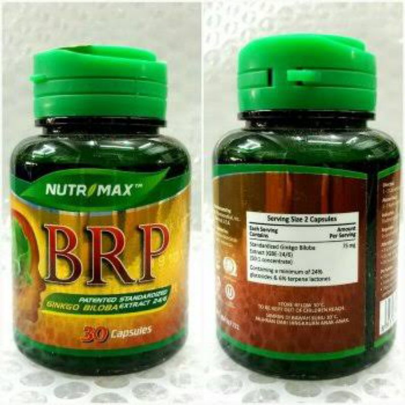 NUTRIMAX BRP GINKGO GINKO GINGKO BILOBA VITAMIN NUTRISI OTAK 30 KAPSUL TERLARIS