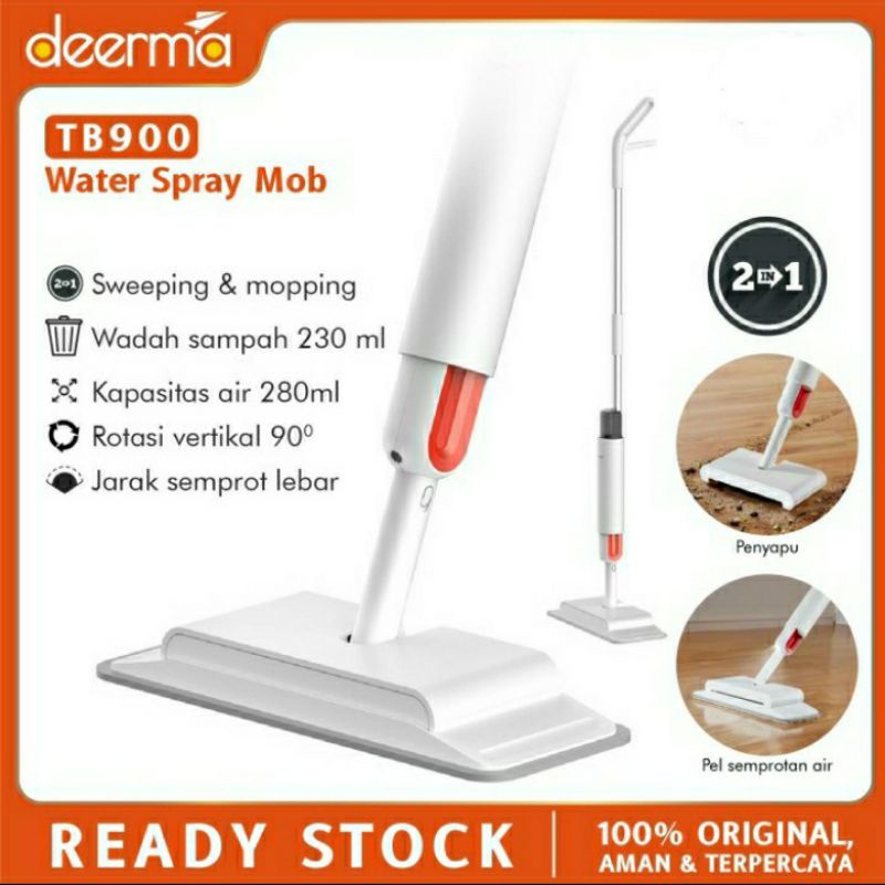 Deerma TB900 Multifunction Water-Spray Mop Sweeper 230ml Dustbin 280ml Watertank