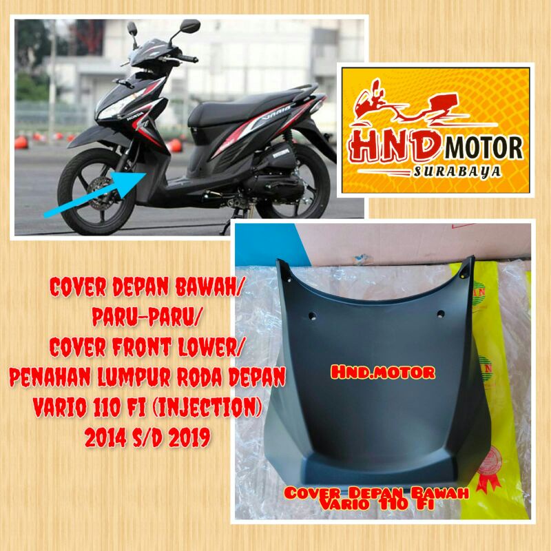 Cover Front Lower Motor Vario 110 FI LED 2014 - 2019 | Dek Depan Bawah Vario 110 FI | Cover Penahan 