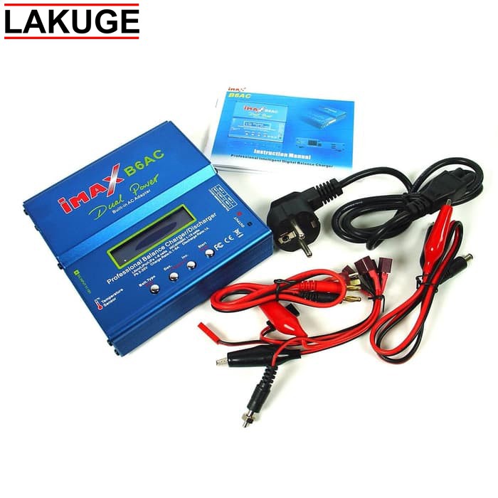 Paket Charger Baterai LiPo dengan AC Adapter IMAX B6AC