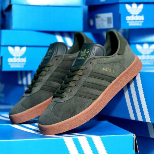 SEPATU SNEAKERS  PRIA  | ADIDAS GAZELLE GREEN EMERALD | ORIGINAL | KETS TALI  | CASUAL MURAH