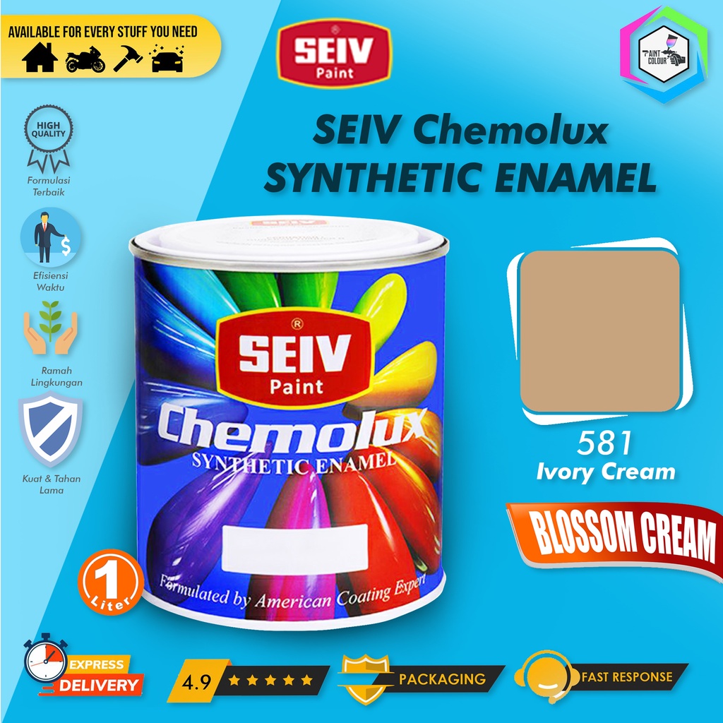 CAT BESI KAYU SEIV CHEMOLUX SUPER 581 Ivory Cream