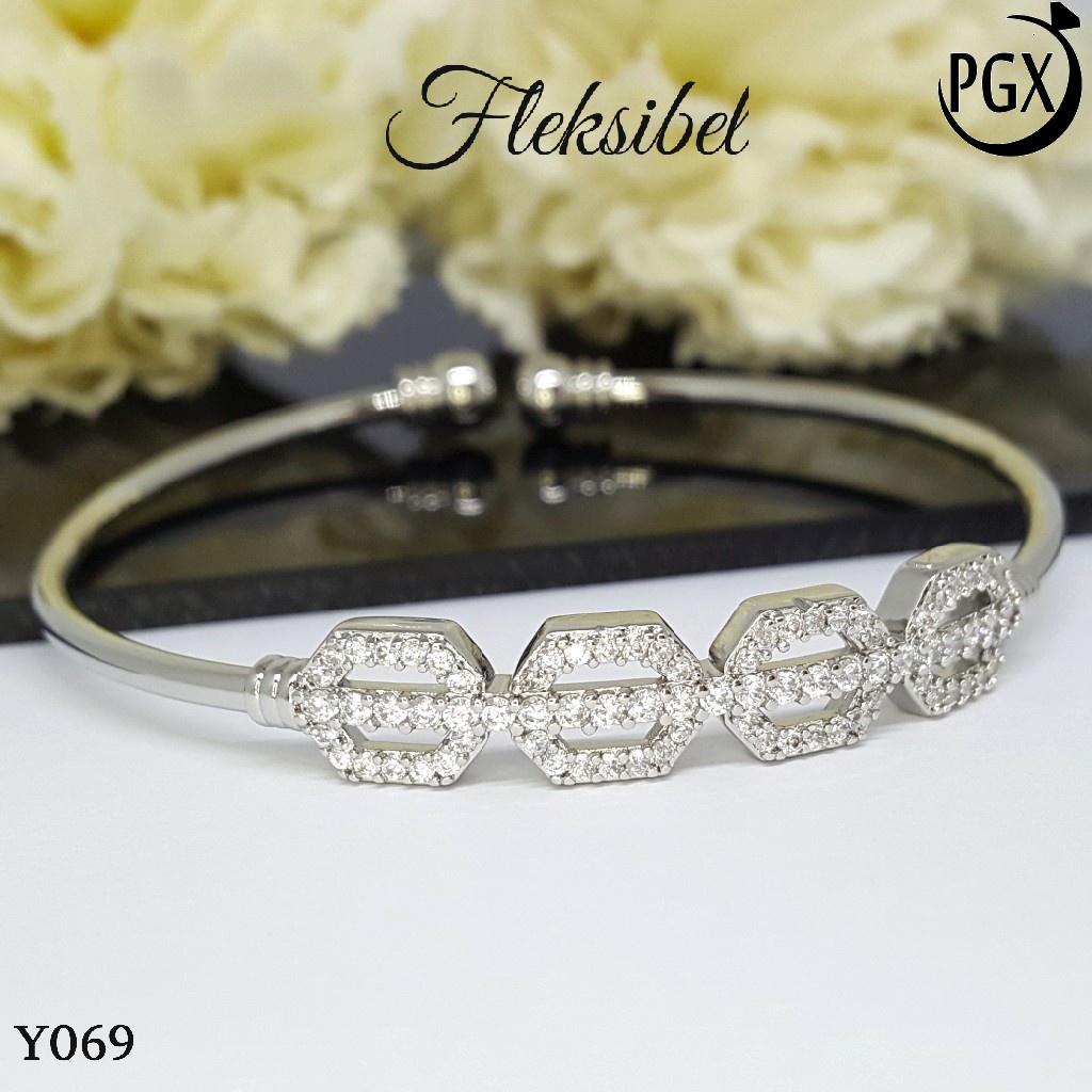 PGX Gelang Xuping Wanita Bangkok Bangle Aksesoris Perhiasan Lapis Emas - Y069