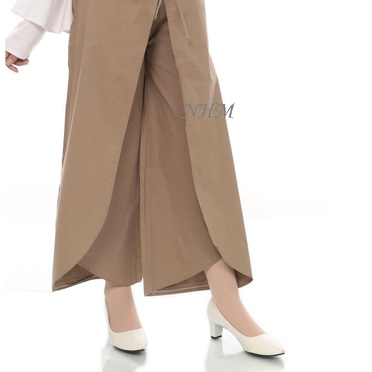 ☻ NHM Celana Kulot Muslimah Melisa, Celana Kulot Rok Wanita ✻