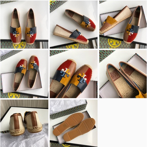[Instant/Same Day]STB19-09   stb39     Original TB leather material lady's casual shoes flat shoes fisherman shoes   xie