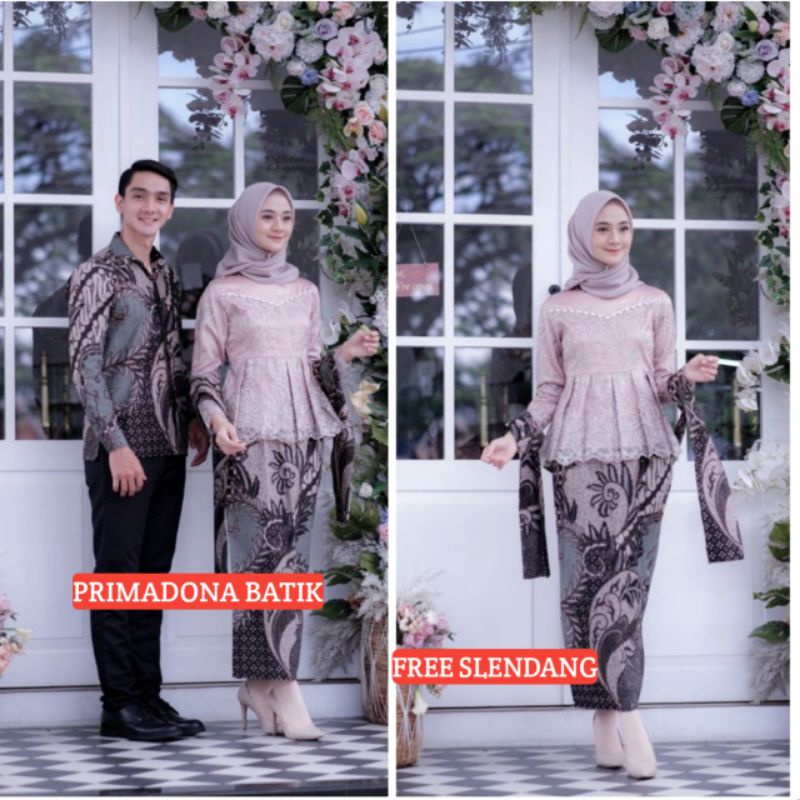 Couple Kebaya Modern Baju Wisuda Tunangan Lamaran Terbaru Baju Batik Brokat Couple