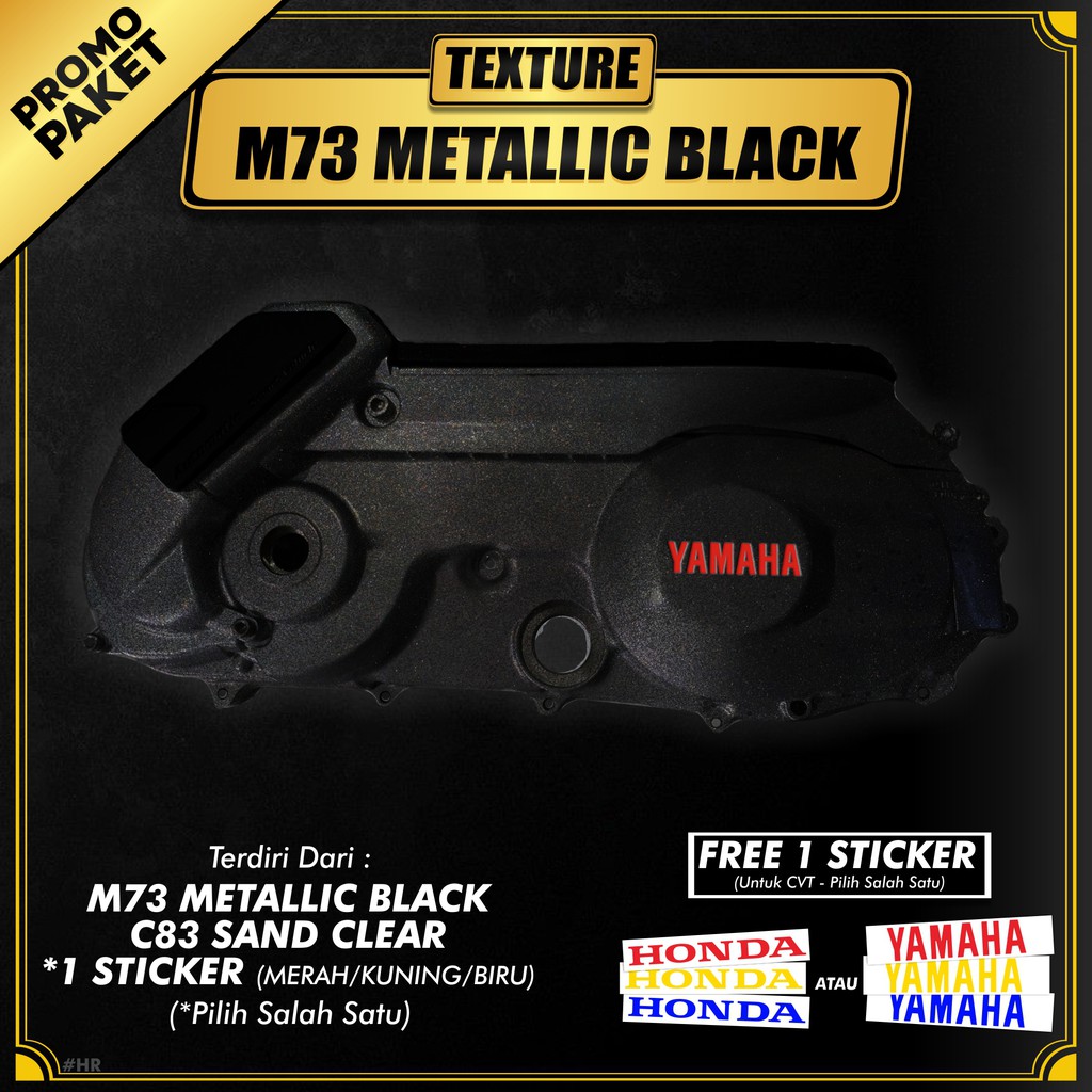 Paket CVT M73 Metallic Black + FREE Sticker CVT / Sapporo Ultimate/Cat Spray Semprot Aerosol Terbaik