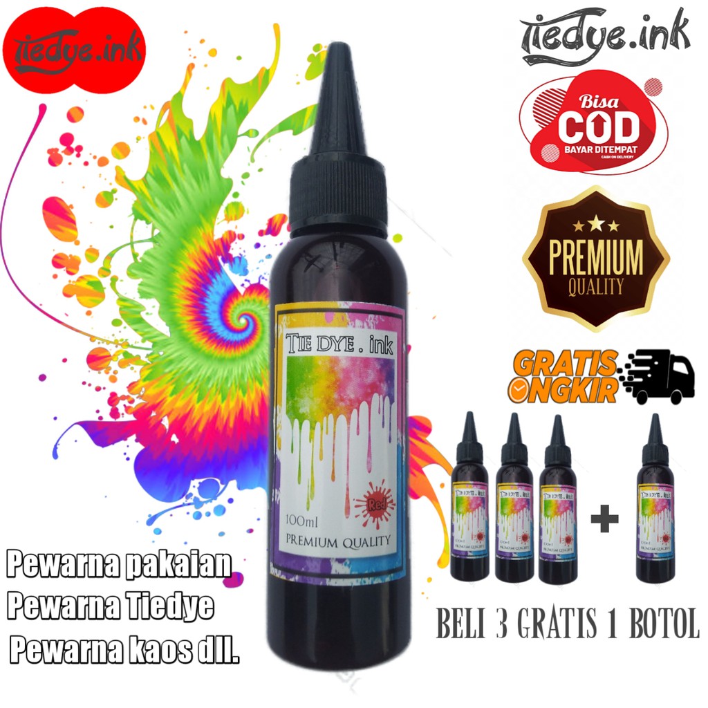 PROMO SHOPPE Bukan Wantek Pewarna Pakaian Permanen Merah 100ml TERLARIS