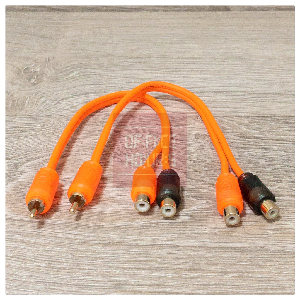 Kabel RCA Cabang Y DHD (1 Male 2 Female RCA Jack Cable) - 1M2F