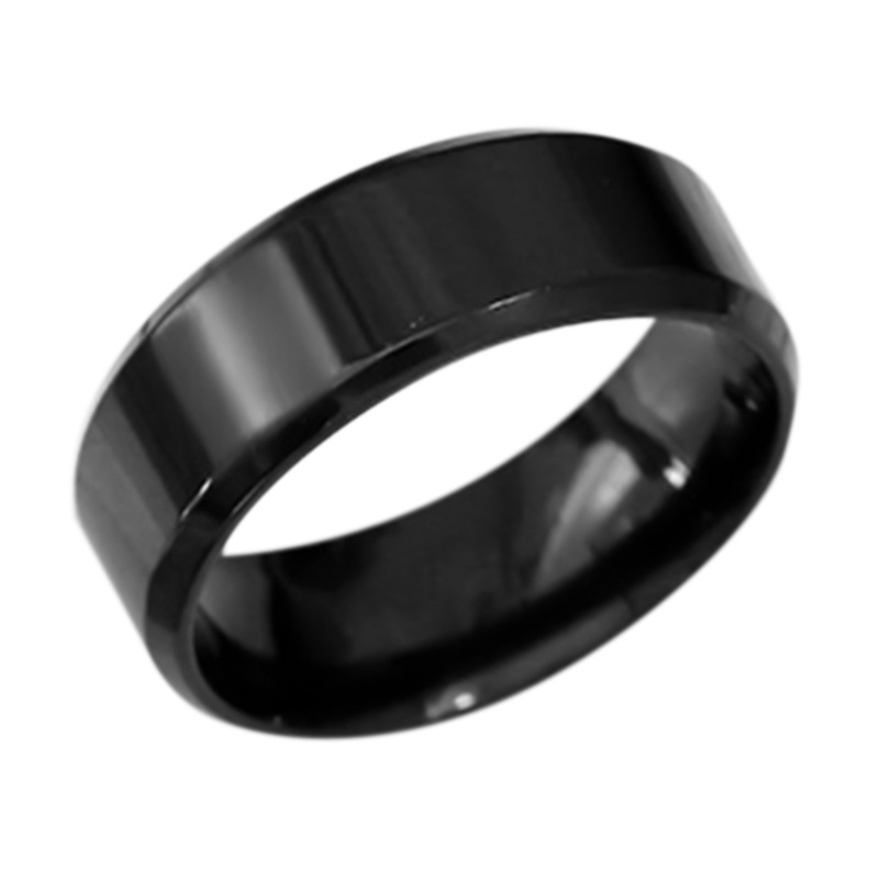 Cincin Bahan Stainless Steel Matte Gaya Punk Untuk Pria