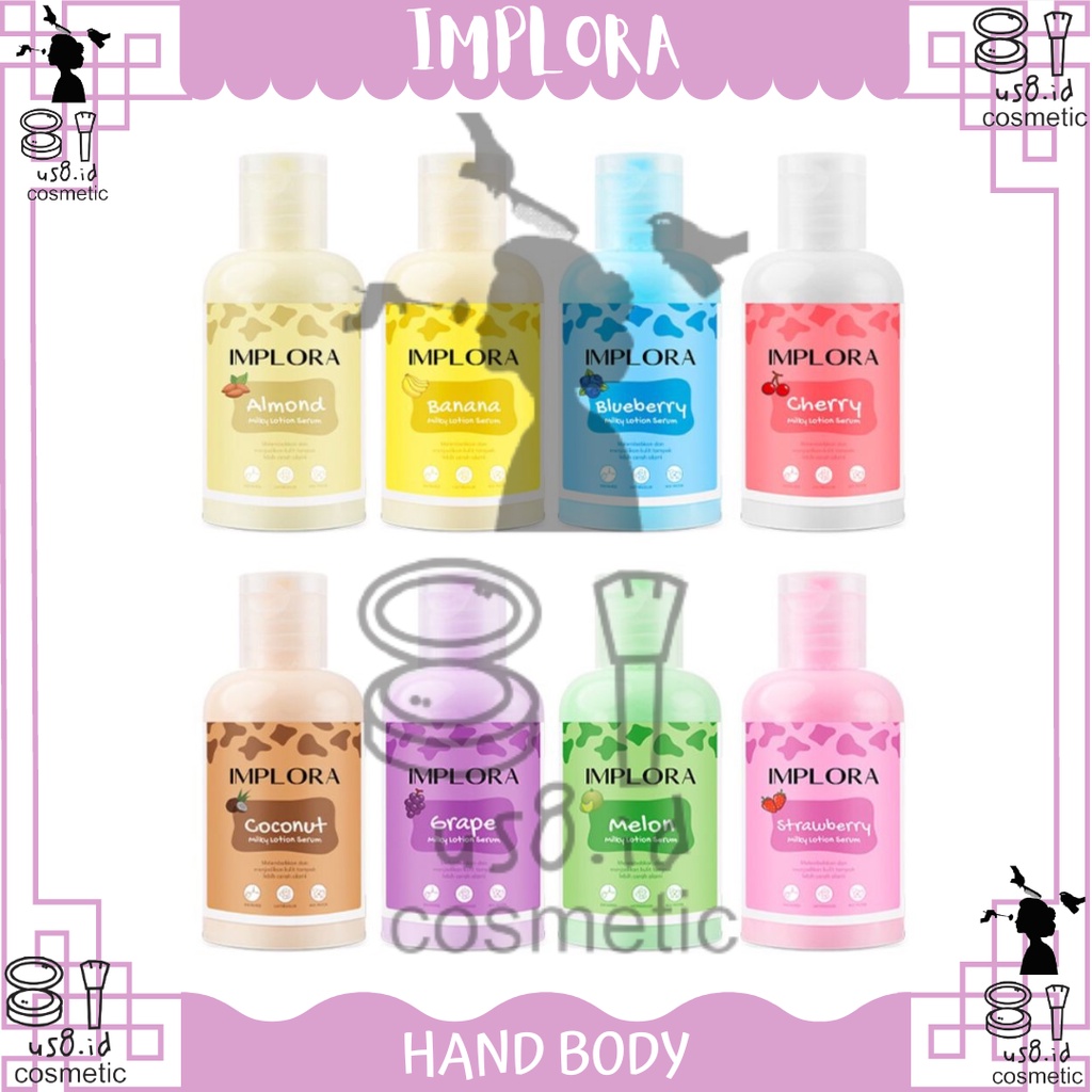 IMPLORA MILKY LOTION SERUM 60ML - BODY LOTION SERUM HANDBODY BPOM ORIGINAL