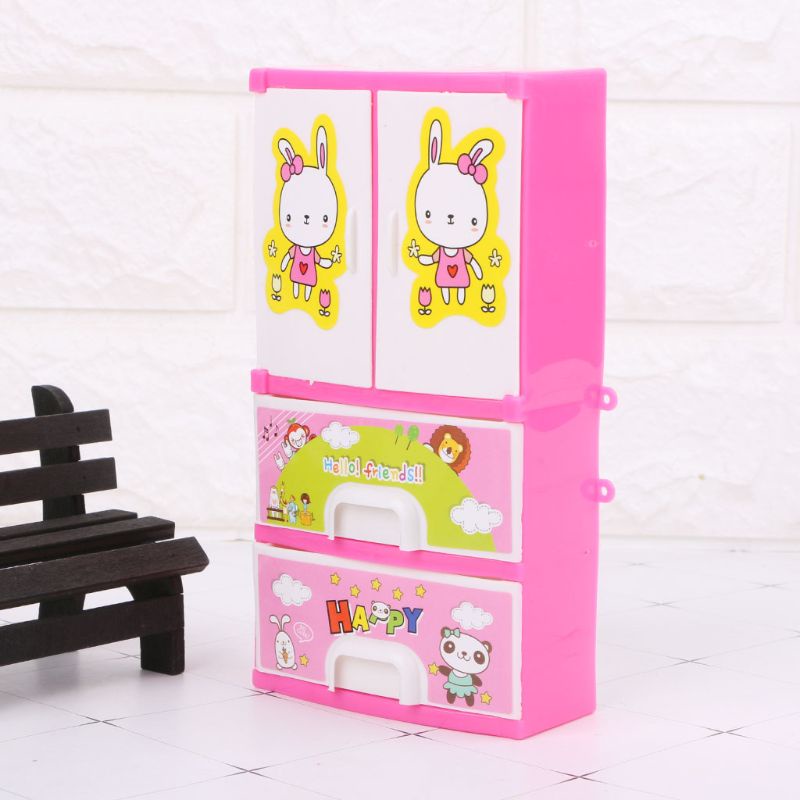 Mary 6.69x3.54x1.38in Princess Dressing Closet Babie Hiasan Dekorasi Mainan Portable Menghilangkan Boredom Mainan Kamar Tidur Furn