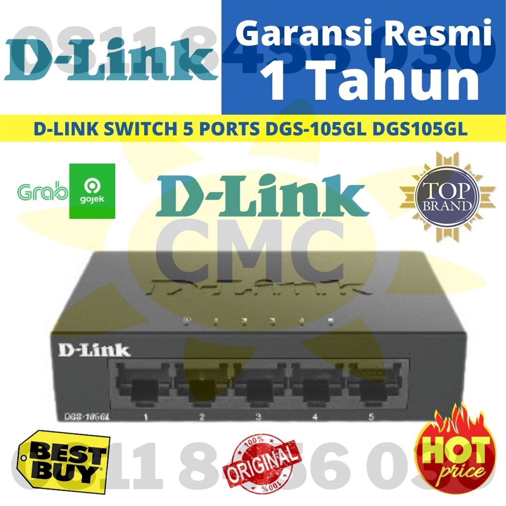 D-LINK DGS-105GL 5-port Gigabit Switch Metal Case Dlink DGS-105 GL