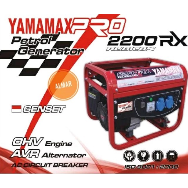 PROMO MURAH  Mesin Genset Yamamax PRO 2200RX 4 Tak Rubicon Less Oil Tanpa Oli 1000W Mesin Generator