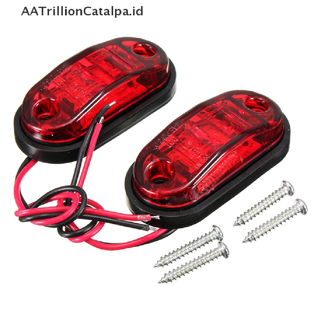 Aa Lampu Peringatan Samping Truk LED Bentuk Oval 12V 24V