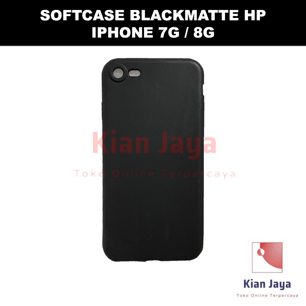 Softcase Blackmatte Handphone iPhone 7G / 8G Antishock, Casehp, Siliconcase, Slim Design