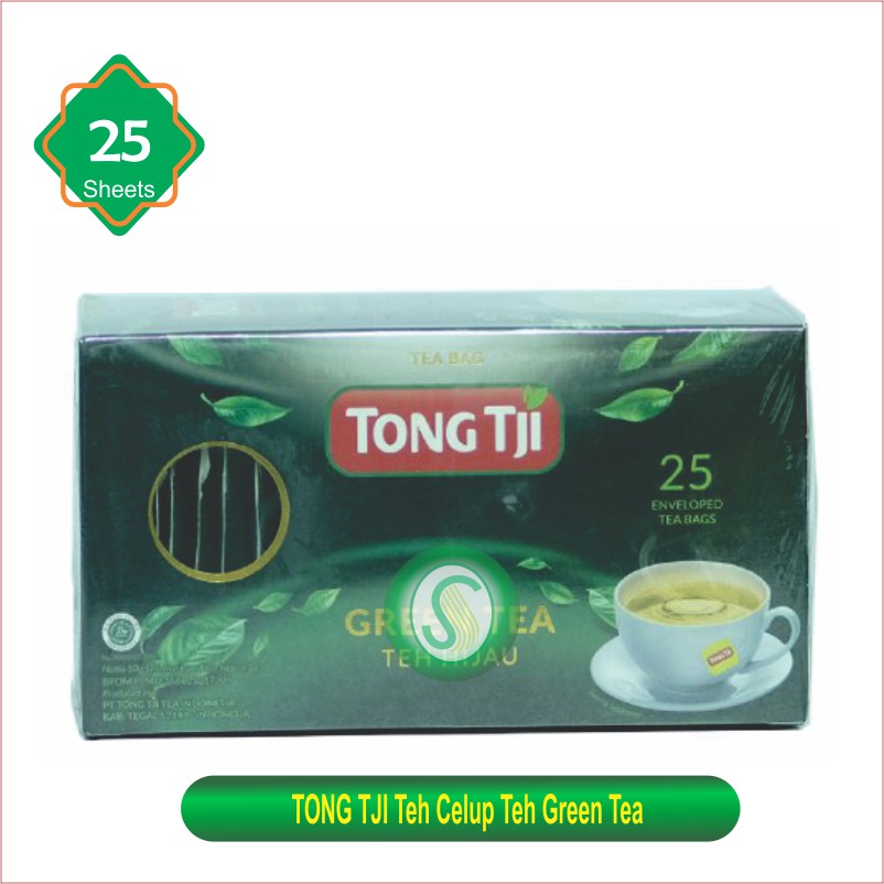 TONG TJI Teh Celup Teh Green Tea 25 Sheets