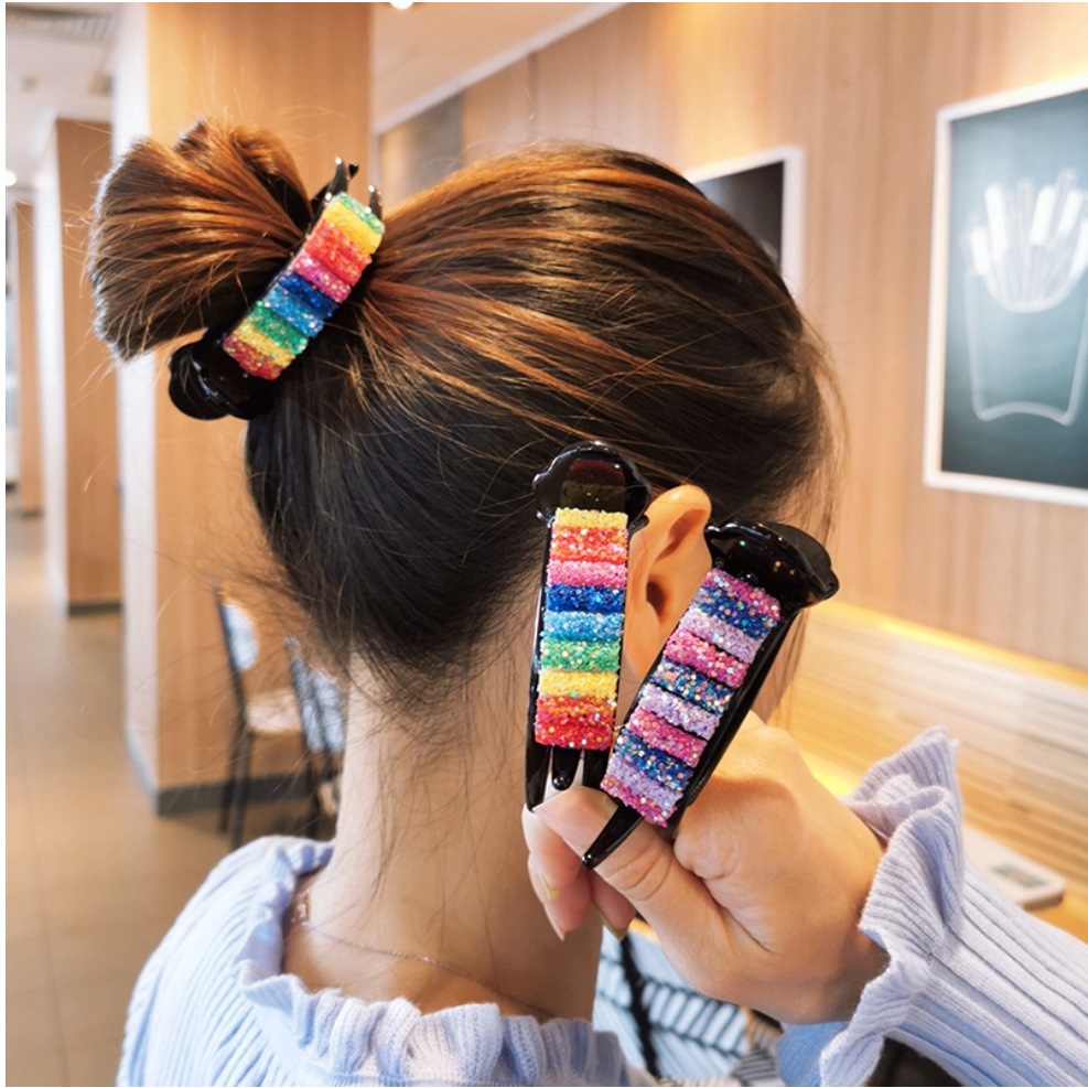 Jepit Jedai Rambut Hair Claw RAINBOW PEARL Korea Fashion Jepitan Klip Aksesoris Cewek Hair Pin Clip Korean Style Women Cewe