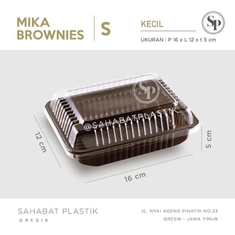 25pcs MIKA BROWNIES S / MIKA BENTO MINI / BRONIS KECIL 16 x 12 CM / MIKA NASI BENTO MINI / TEMPAT JA