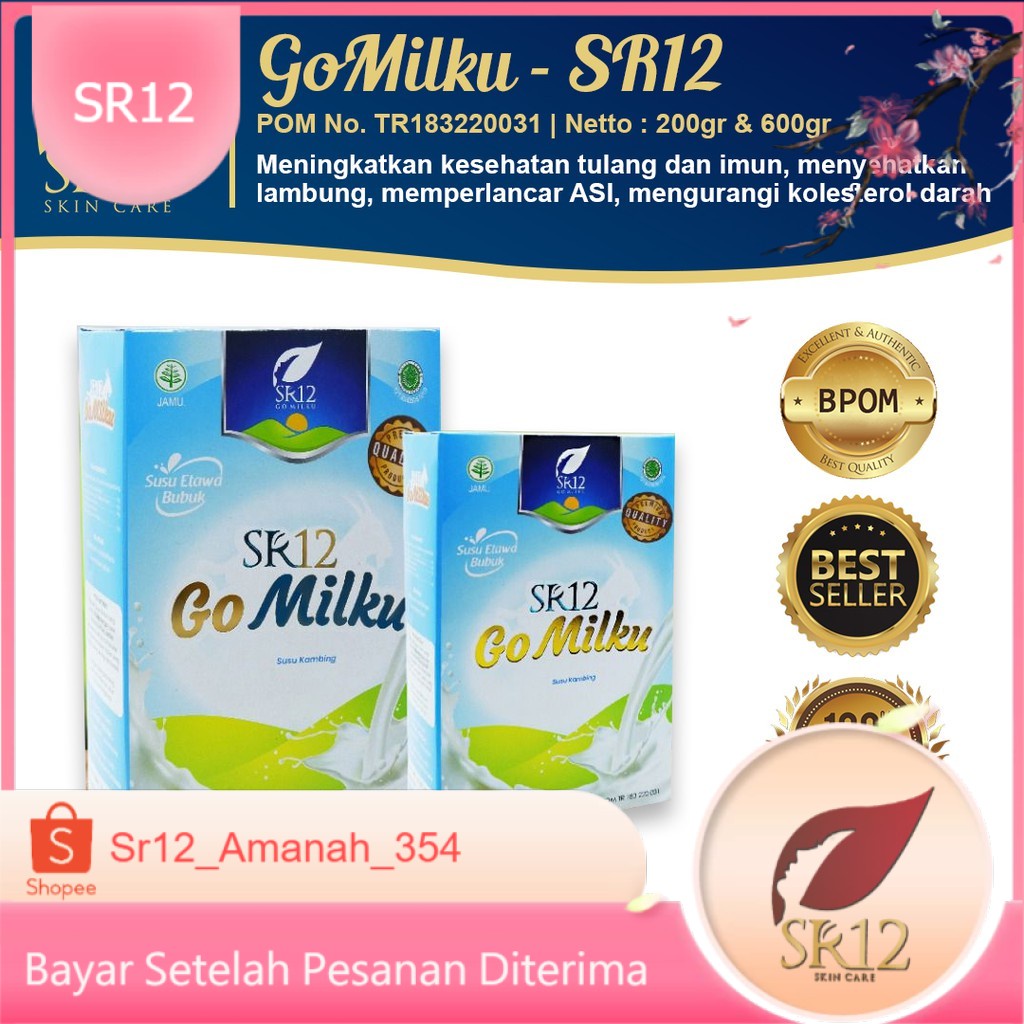 

GOMILKU SR12 SUSU KAMBING GO MILKU SUSU ETAWA KUALITAS PREMIUM GOAT MILK BUBUK TANPA GULA BPOM
