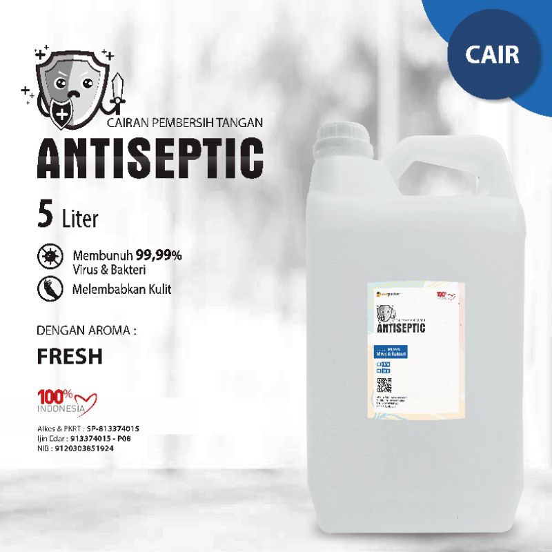 Handsanitizer CAIR putih aroma segar kemasan jurigen 5 liter