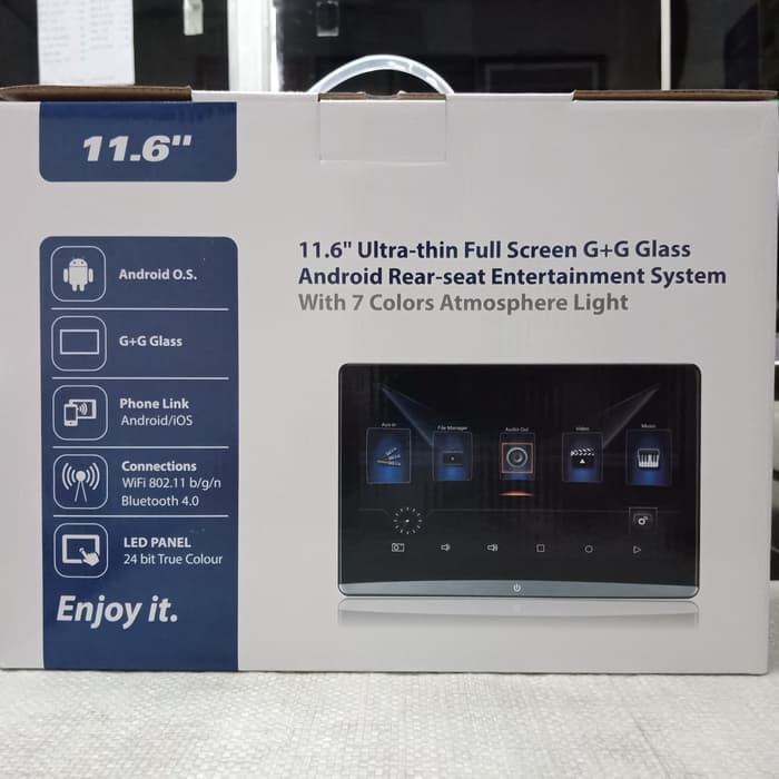 Dijual  Headrest android enigma - clip on android 11 inch - android rear seat  Berkualitas