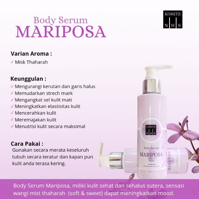 Body Serum Mariposa NHS Lembut Ringan Wangi