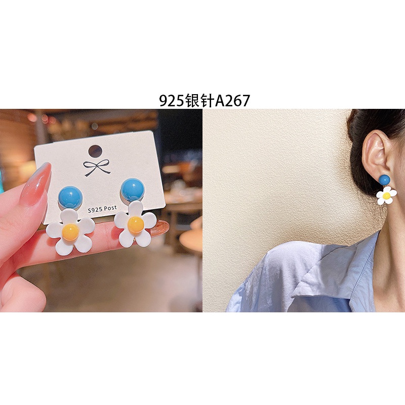 Anting AT85   Flower Kualitas Premium S925 Made in Korea Fashion Fashion Wanita Anting Lucu Unik Keren /Deluna / BB