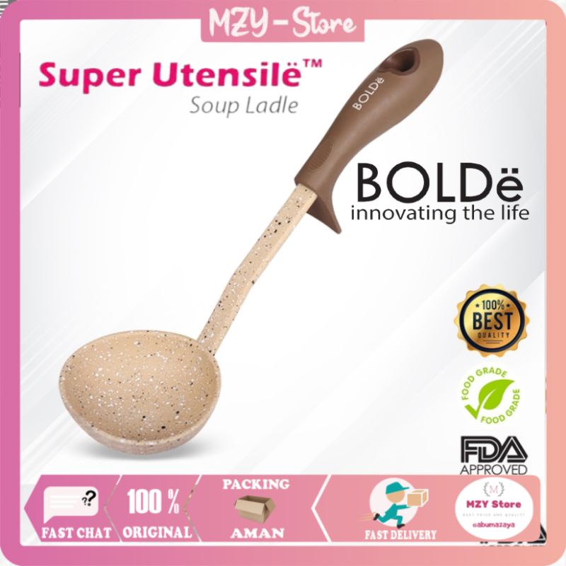 (FREE Sendok Takar) BOLDe Super Utensile Beige Spatula BOLDe Sutil Sodet Sendok Satuan Bolde 1 Pcs - ORIGINAL 100%