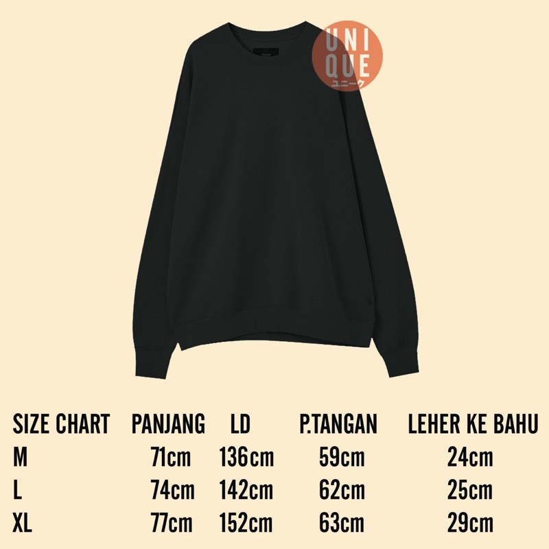 UNIQUE - (Sweater Series) Sweater Polos Oversize Cotton Fleece Pria &amp; Wanita Hoodie Oversized Korea